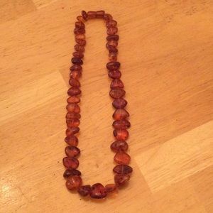 Orange bead necklace